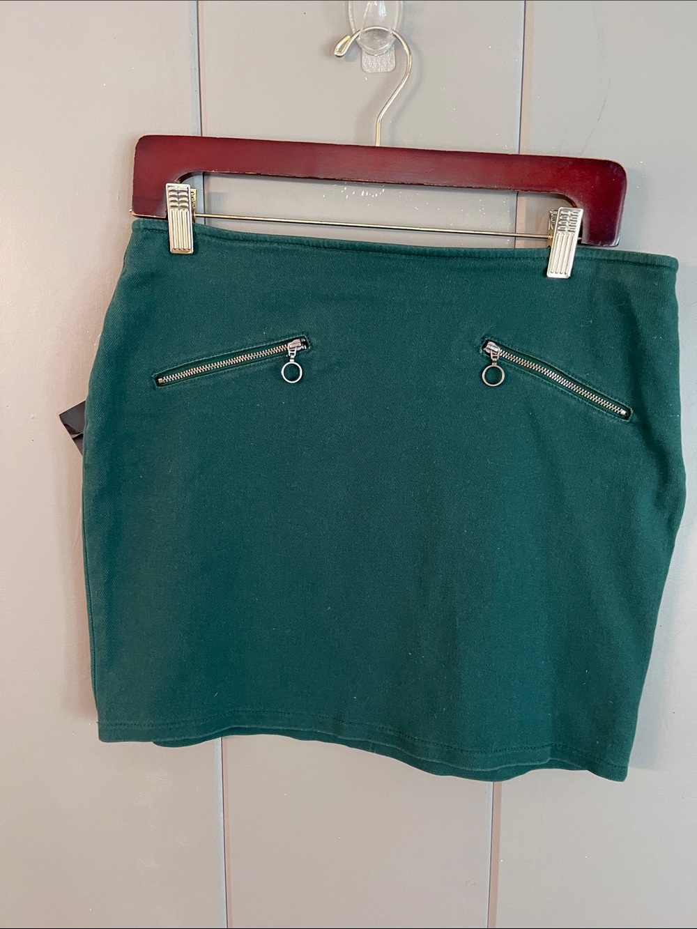 NWT Forever 21 Skirt Green Festival Urban Casual Minimalist Preppy School Girl